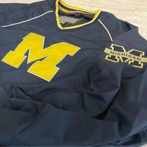 Colosseum Athletics Michigan Wolverines Pullover Windbreaker Vented Jacket Med